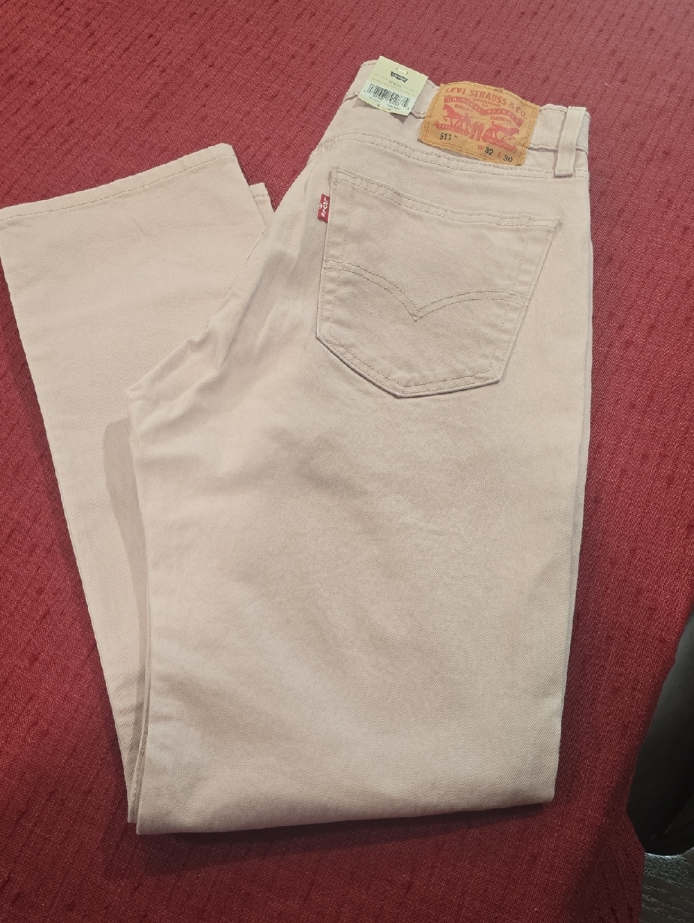 Levi's Men's 511 Slim Pale Pink Jeans.  32 X 30. NWT